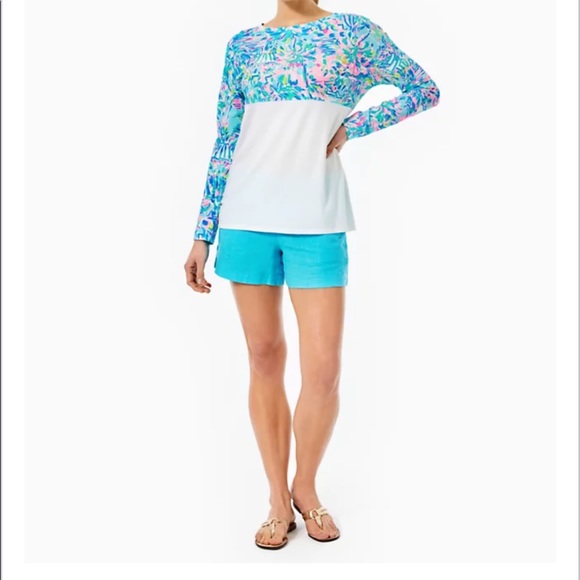 🍍Lilly Pulitzer Finn Top - Blue Ibiza Cabana Cocktail🍍 - Picture 3 of 9